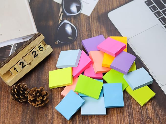 Sticky Notes 1.5x2 in, 8 Colors Post Self Sticky Notes Pad Its, Bright Post - Image 4