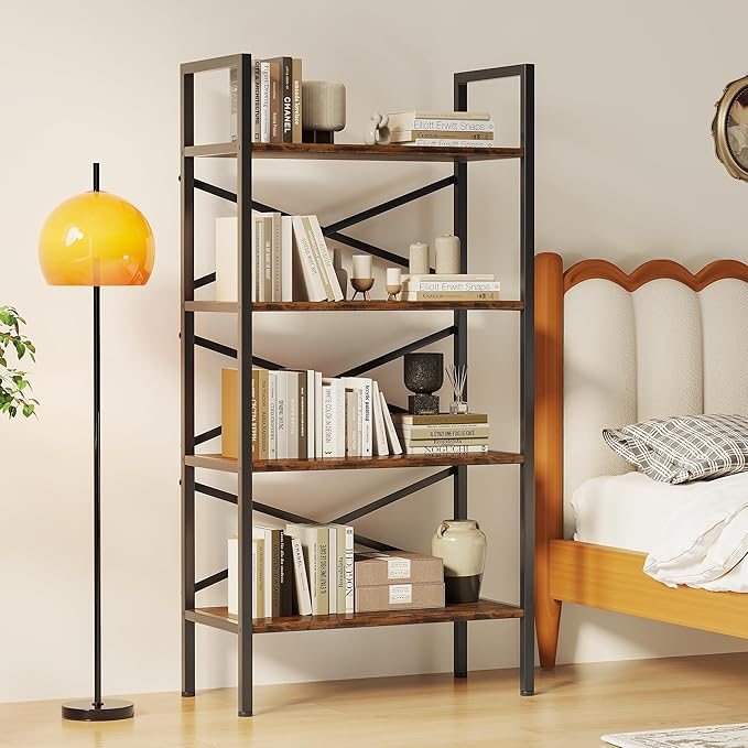 Homeiju 4 Tier Bookshelf 23.6" Width, Kids Bookshelf - Image 5