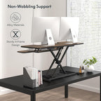 FLXISPOT 42" Standing Desk Converter Sit to Stand up Riser Height Adjustable - Image 6