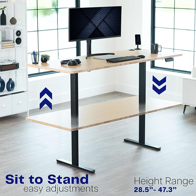 VIVO Heavy Duty Dual Motor Electric Sit Stand Desk Frame, 220 lbs Capacity up - Image 8