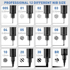 YISAN Drawing Art Pens, Micro Fineliner Pens, Fine Tip Manga Markers - Image 2