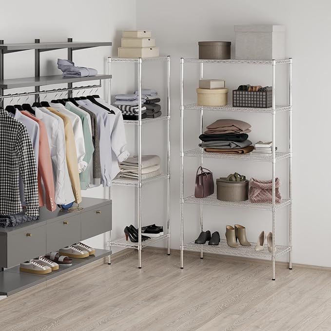 Regal Altair 18" Deep x 36" Wide x 74" Height Wire Shelving Kit | 5-Tier | NSF - Image 7