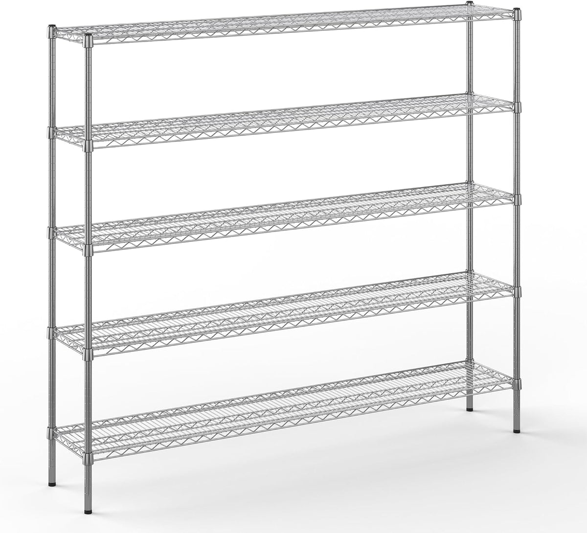 Regal Altair 14" Deep x 72" Wide x 64" Height Wire Shelving Kit | 5-Tier | NSF