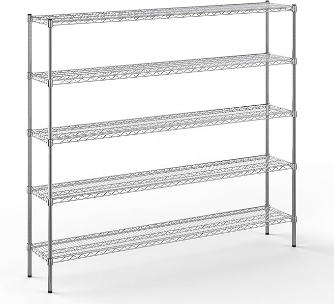 Regal Altair 14" Deep x 72" Wide x 64" Height Wire Shelving Kit | 5-Tier | NSF by Regal+Altair