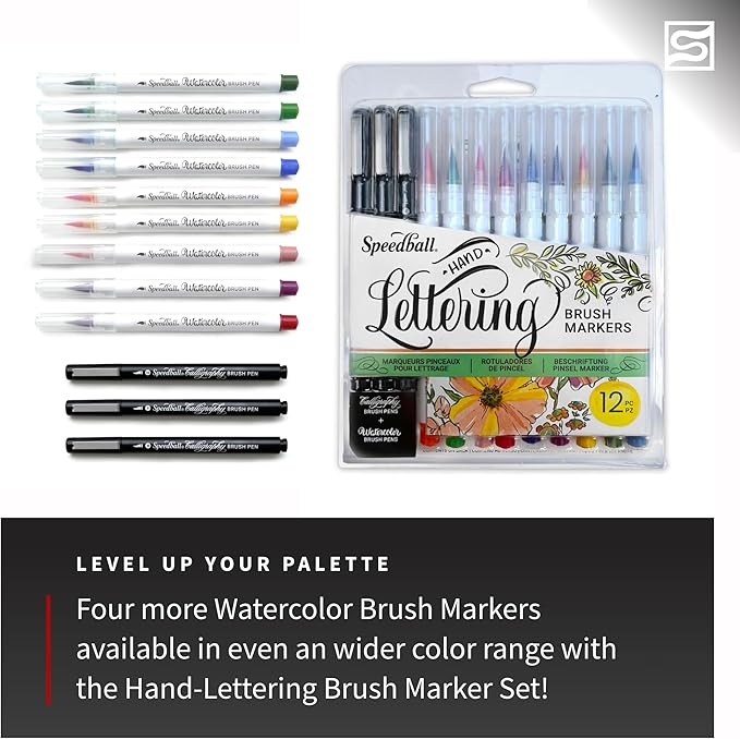 Speedball Hand-Lettering & Journaling Set, Brush Tip Pens Calligraphy, Bullet - Image 6