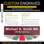 Engraved Custom Door Plate Burgundy Plastic Office Door Sign - Image 3