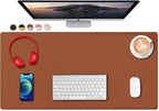 SUJAYU Dual Sided PU Leather Desk Pad, Mouse Pad, Office Desk Mat, Non-Slip by SUJAYU