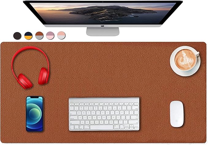 SUJAYU Dual Sided PU Leather Desk Pad, Mouse Pad, Office Desk Mat, Non-Slip by SUJAYU