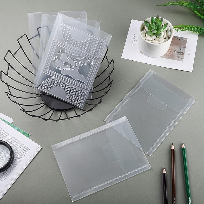 Marspark 21 Pieces Clear Stamp and Die Storage Bag Pockets Resealable Plastic - Image 5