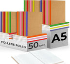 Rosmonde 50 Pack Bulk Kraft Journals, Extra Pages by Rosmonde
