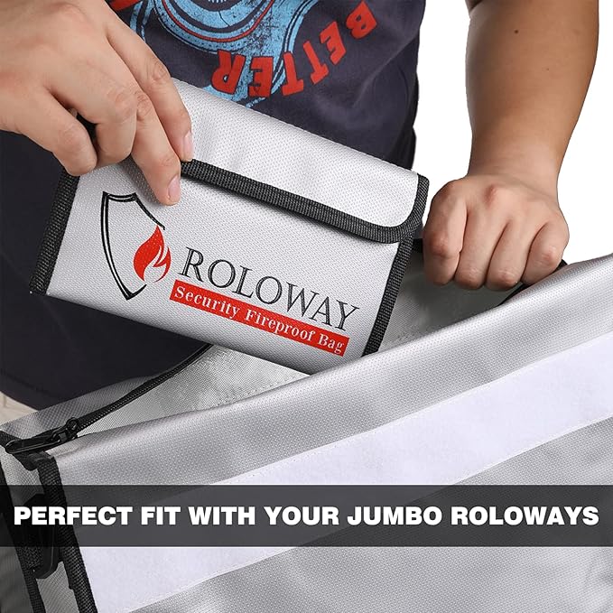 ROLOWAY Small Fireproof Bag, Non-itchy Fireproof Money Bag - Image 5