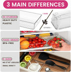 criusia large drawer organizer bins 26 pack | showing dimensions
