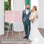 VAIIGO 63" White Easel Stand for Wedding Sign Poster Display Easel Folding Art - Image 8