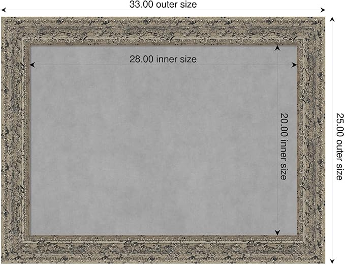 Amanti Art Silver Framed Magnetic Board 25x33 Medium Vision Board - Image 2
