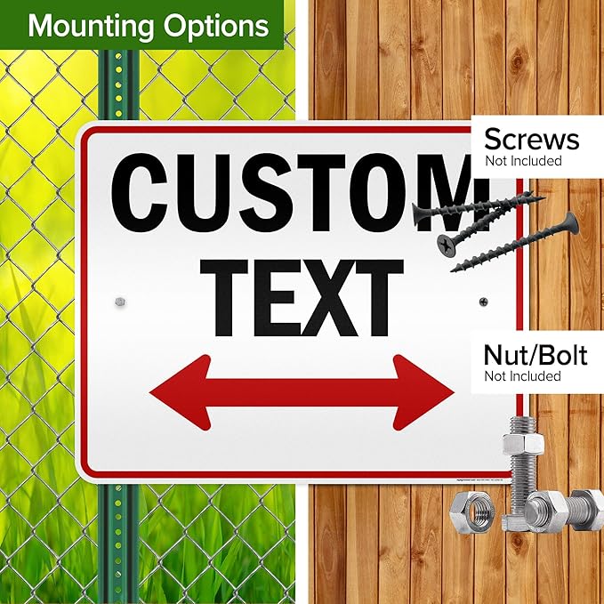 Custom Arrow, Custom Directional Sign, Two Way Arrow, 24x30 Inches, 3M EGP - Image 5