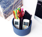 Hennaja Round Leather Art Supply Organizer, Remote Control Holder, 360 Degree - Image 6