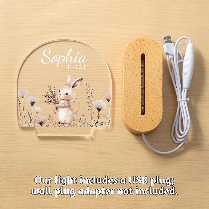 7GEEFT Personalized Baby Gifts for Kids, Custom Animal Acrylic Plaque Sign Name - Image 6