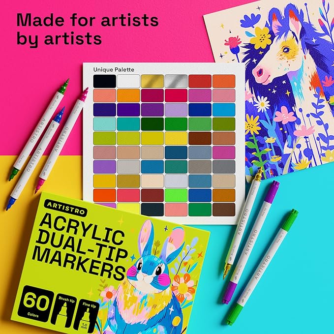 ARTISTRO 60 Acrylic Paint Markers - Image 5
