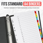 Binder Dividers with Tabs 1-20 Numbered – A4 | Dividers - Image 5