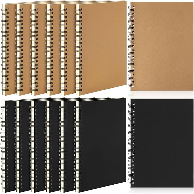 Leelosp 12 Pack Small Spiral Notebook 5 x 7 Inch Lined College Ruled Spiral by Leelosp