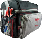 tombow 56177 storage tote, black and grey. perfectly, close-up detail