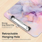Luminzo Plastic Cute Clipboard Low-Profile Metal Clip, A4 Letter Size 9 x 12.5 - Image 4