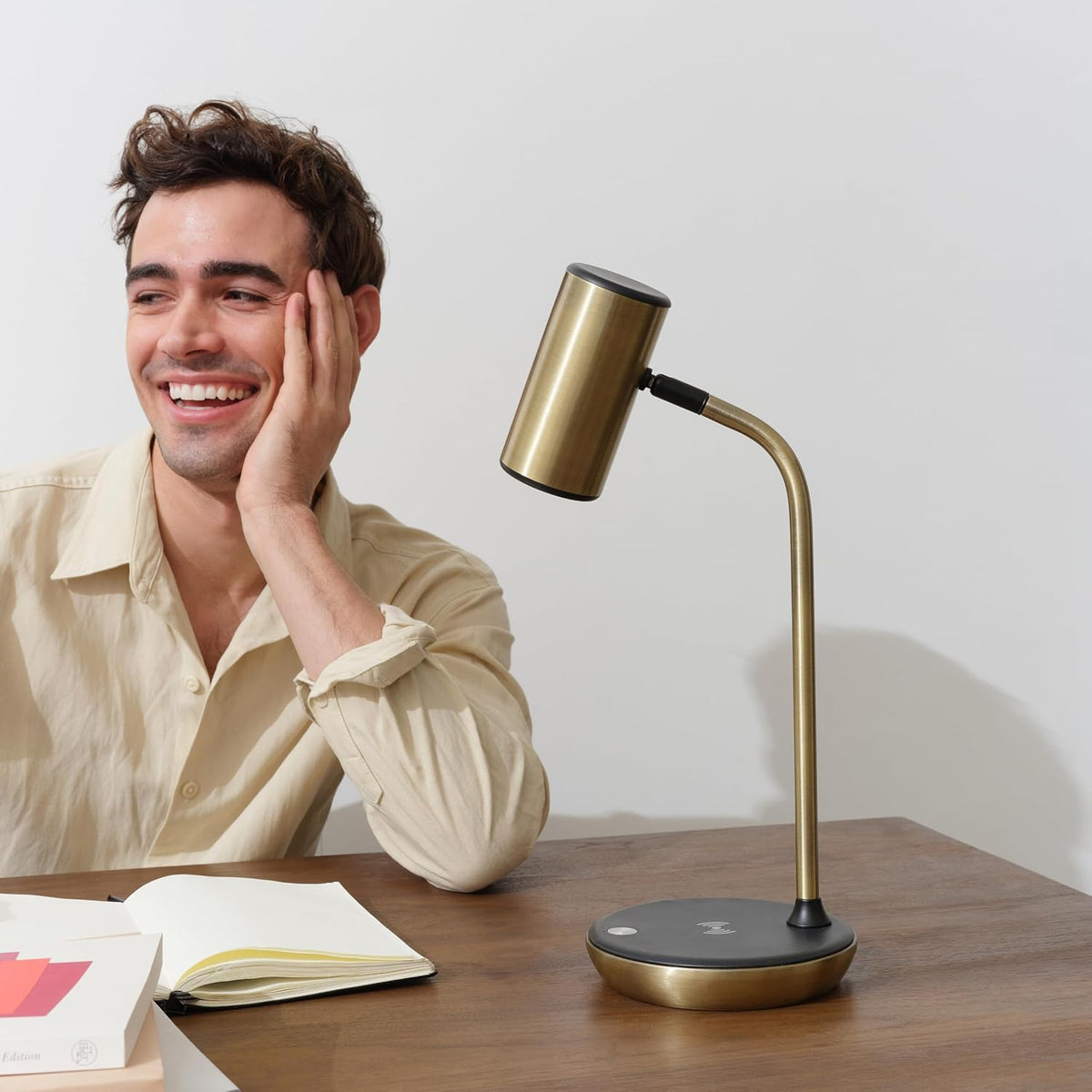 Brightech Ezra Office Desk Lamp – Wireless Charging Pad and Color Temperature...