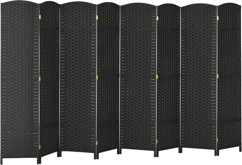 HOMCOM Room Divider, 8 Panel Folding Privacy Screen, 5.6' Tall Freestanding