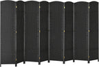 HOMCOM Room Divider, 8 Panel Folding Privacy Screen, 5.6' Tall Freestanding