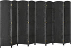 HOMCOM Room Divider, 8 Panel Folding Privacy Screen, 5.6' Tall Freestanding by HOMCOM