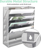 EASEPRES Mesh Wall File Organizer 6 Tier Vertical Mount Hanging Holder Magazine - Image 3