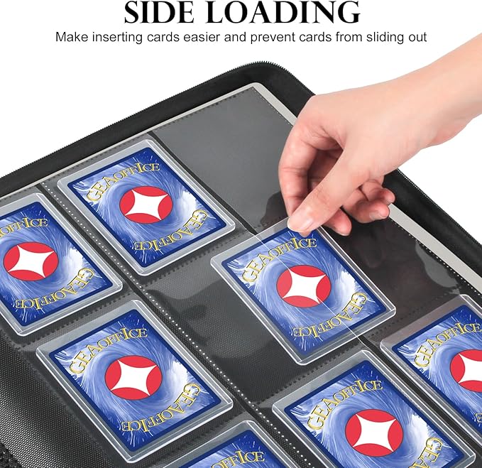 GEAoffice 9 Pockets Top Loader Binder Holds 324 Cards, Premium PU Leather - Image 5