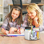 Absonic Acrylic Pen Holder Pencil Organizer, 360-Degree Rotating Pencil Holder - Image 7