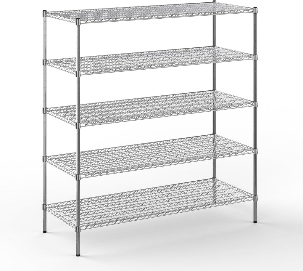 Regal Altair 24" Deep x 60" Wide x 64" Height Wire Shelving Kit | 5-Tier | NSF