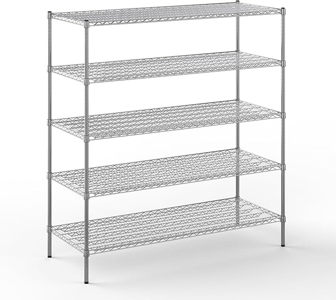 Regal Altair 24" Deep x 60" Wide x 64" Height Wire Shelving Kit | 5-Tier | NSF by Regal+Altair
