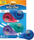 BIC Wite-Out Brand EZ Correct Correction Tape, 19.8 Feet, 4-Count Pack of White by BIC