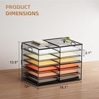 Marbrasse 7 Tier Desktop Literature Organizer, Mesh Paper Organizer Desk - Image 3