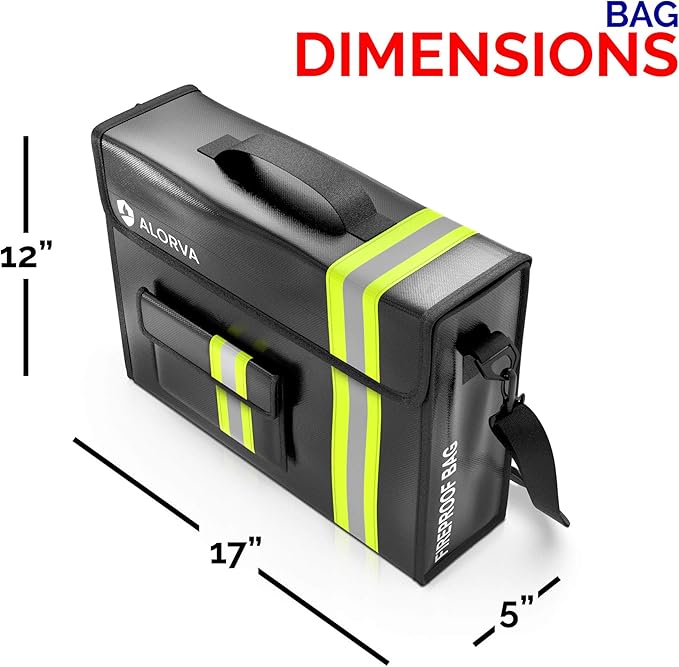 Upgraded Fireproof & Waterproof Document Bag – Lockable 17”x 12”x 5” - Image 5