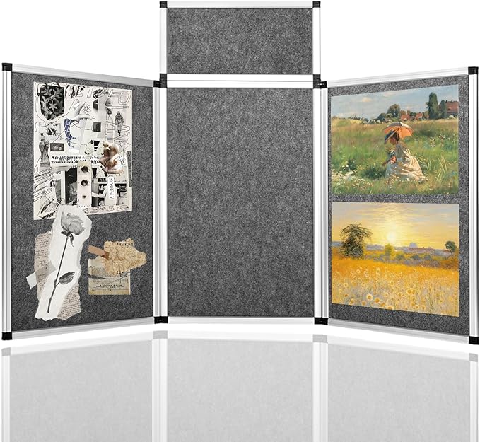 Nisorpa 3+1 Panel Trade Show Presentation Board 70.8 x 35.4 in Desktop Tri Fold by Nisorpa