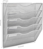 EASEPRES 5 Pocket Mesh Hanging Wall File Organizer, Wall Mounted Mail Paper - Image 2