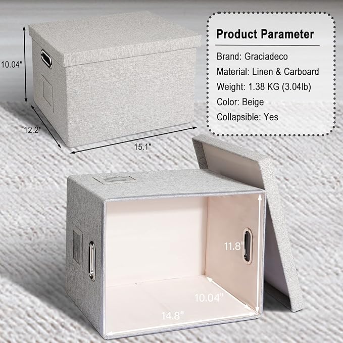 File Organizer Box, Collapsible Storage Filling Collectior - Image 2