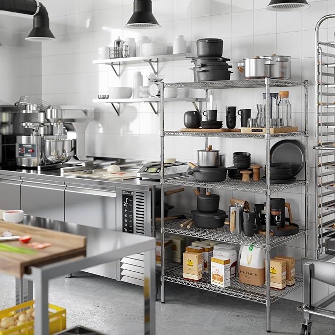 Regal Altair 24" Deep x 36" Wide x 64" Height Wire Shelving Kit | 5-Tier | NSF - Image 6
