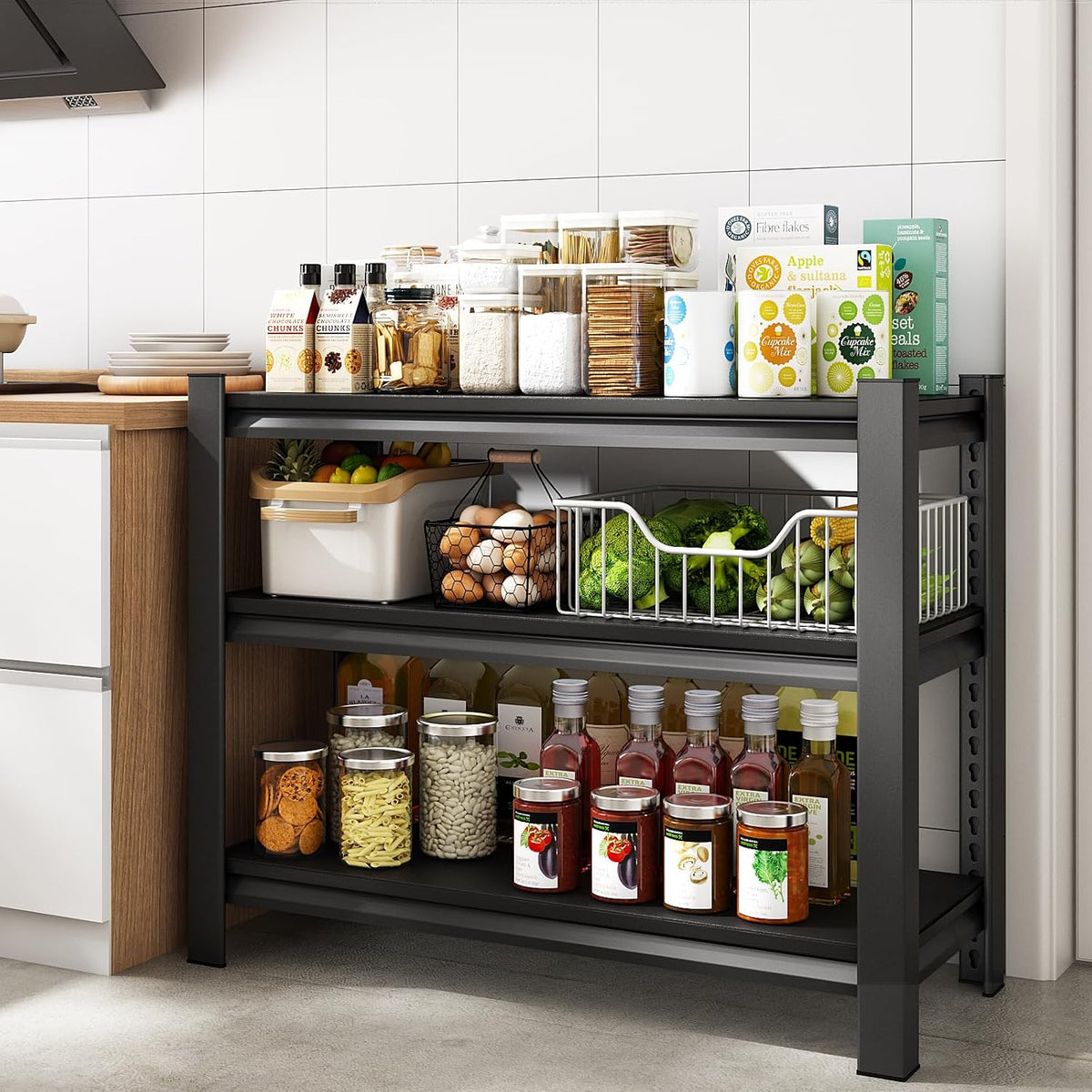 40" w garage shelving heavy duty，1500lbs loads adjustable, package contents