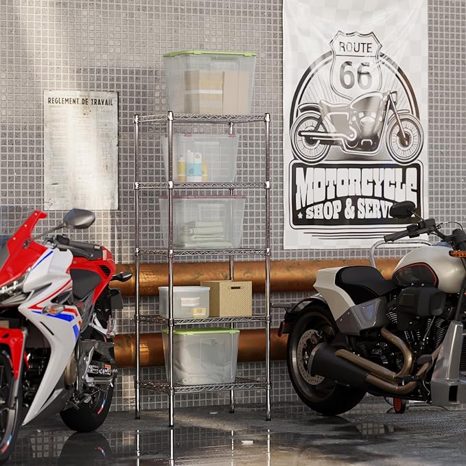 Regal Altair 18" Deep x 24" Wide x 64" Height Wire Shelving Kit | 5-Tier | NSF - Image 5