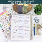 bloom daily planners Vintage Teacher Planner Stickers - School Themed Planning Stickers for Teachers, Educators, Homeschoolers - 6 Sheets/430 Stickers