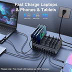 chipofy 500W Charging Station for Multiple Devices, 10-Port Multi USB C Fast - Image 5
