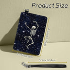 BWEGRHE Small Travel Wallets, Dance Skull Skeleton Slim Minimalist Front Pocket - Image 2