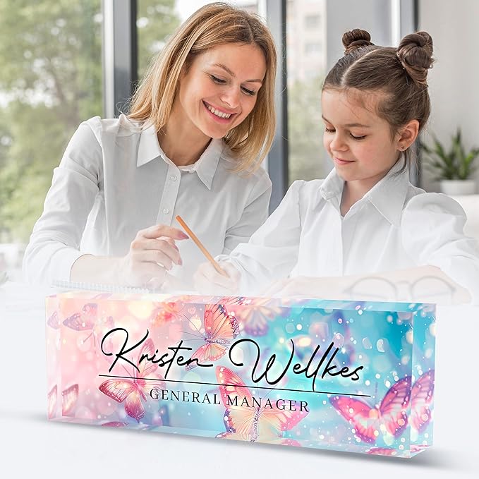 Personalized Name Plate for Desk Custom Acrylic Desk Name Plate Custom Employee - Image 3