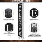 Tall Outdoor Welcome Sign for Front Door, 6ft Black, Rustic Tall Welcome Sign - Image 2