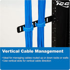 ICC 6” Metal L-Shaped Cable Management Bracket, Vertical/Horizontal, Rack or - Image 3